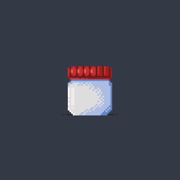 empty jar in pixel art style