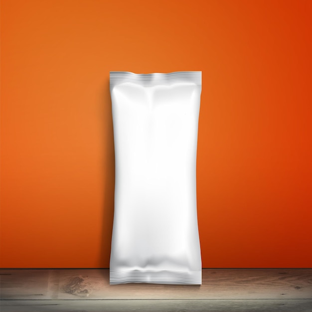 Vector empty packaging design for ice cream or other snacks