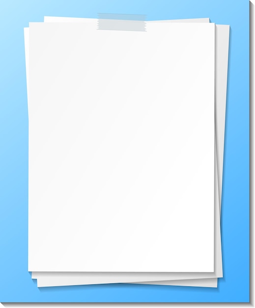 Empty paper note template stick with tape