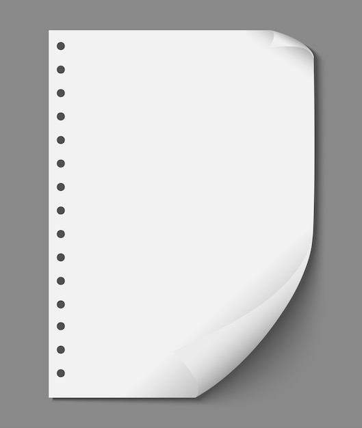 Vector empty paper sheet design