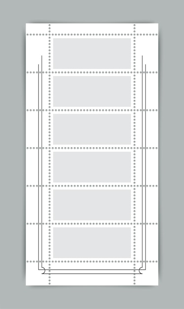 Empty post stamp set Sale coupons template with perforated borders Collection paper postmarks