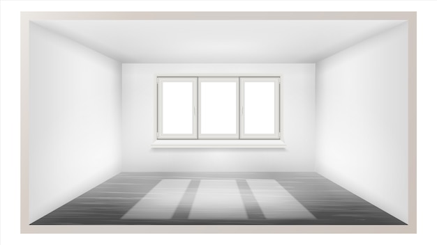 Empty Room with window 3d