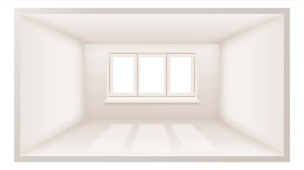 Empty Room with window 3d