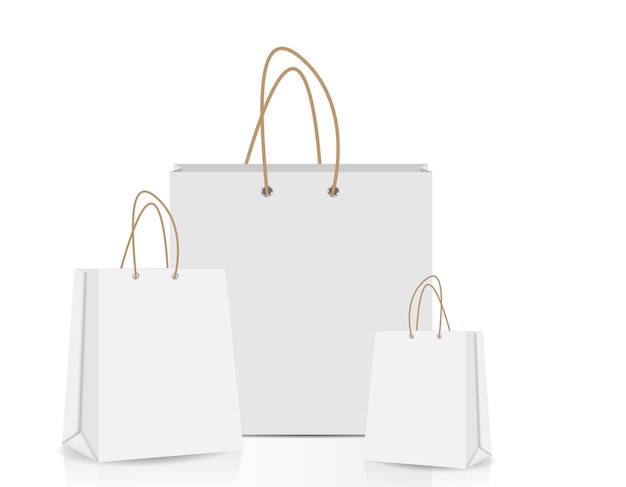 Empty Shopping Bag for advertising and branding vector illustra