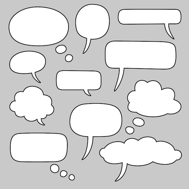 Empty speech bubbles. Vector illustration. Isolated objects