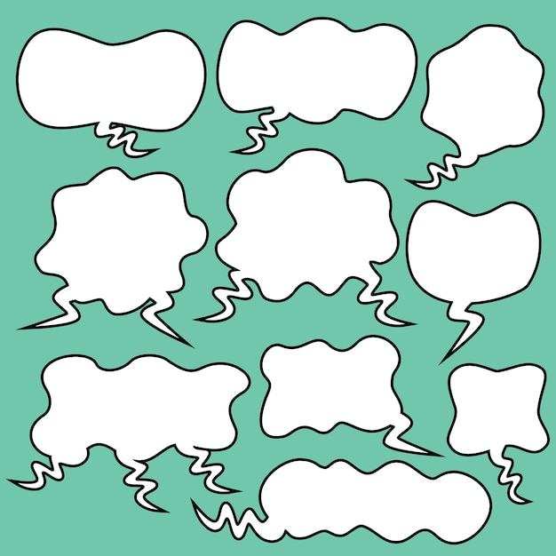 Empty Speech Comic Bubbles - Ballon Text - vector eps 10     <rdf:li xml:lang=