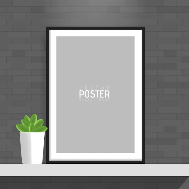 Empty white A4 sized vector paper frame mockup. Show your flyers, brochures, headlines etc with this highly detailed realistic design template element.