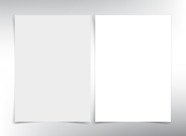 Empty white paper mock up