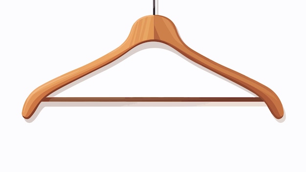 Vector empty wooden clothes hanger apparel accessory for hanging clothes