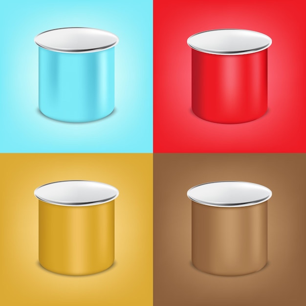 Enamel cup mock up on full colour background