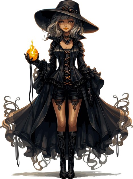 Enchanting witch A halloween digital artwork AI generated