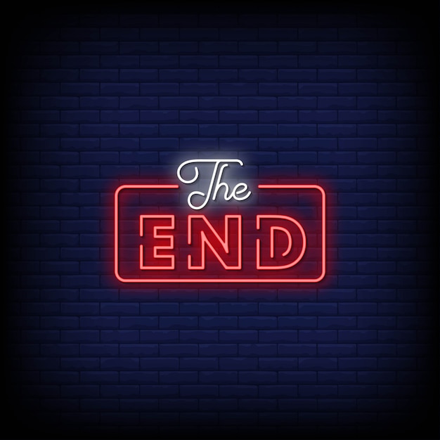 The End Neon Signs Style Text 