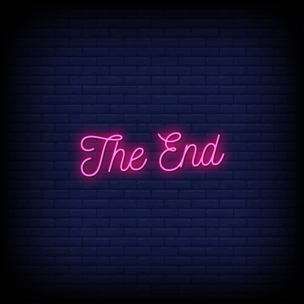 The End Neon Signs Style Text  