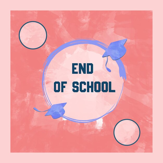 End school Flat end of school illustration Vector