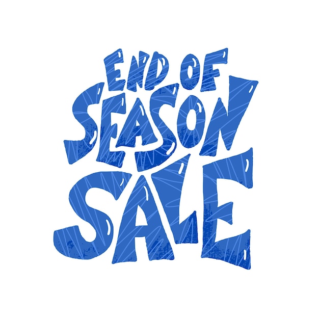 Vector end of season sale vector concept quote