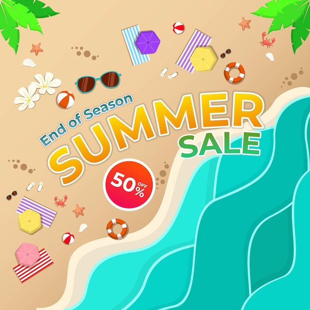 End of season Summer sale discount