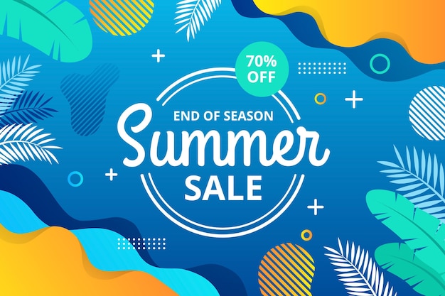 End of season summer sale horizontal banner