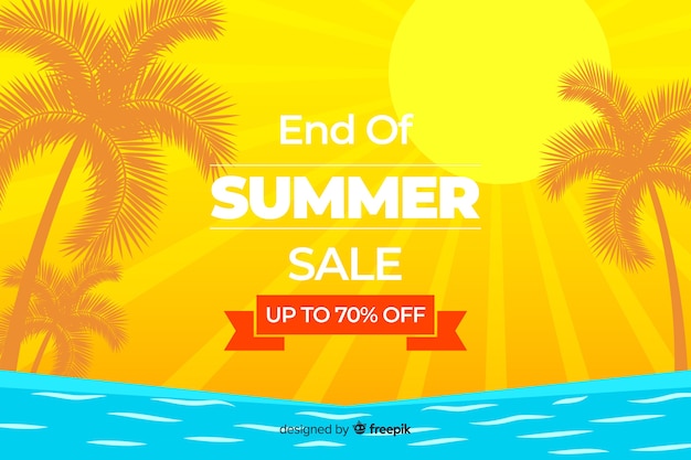 End of summer sales background