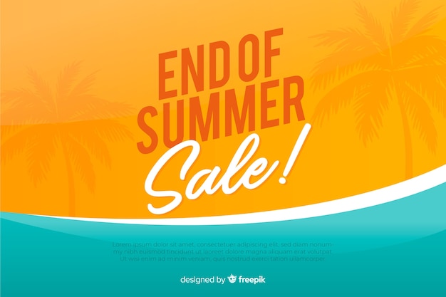 End of summer sales background