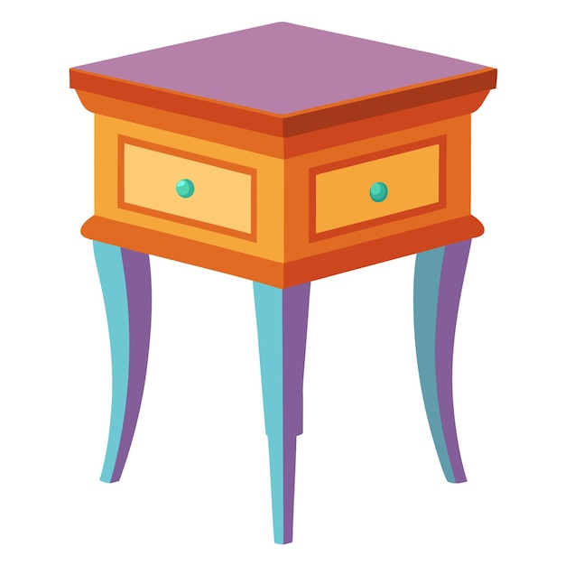 End table clip art and Vector Design With a White Background