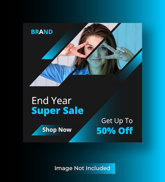 End year super sale social media post