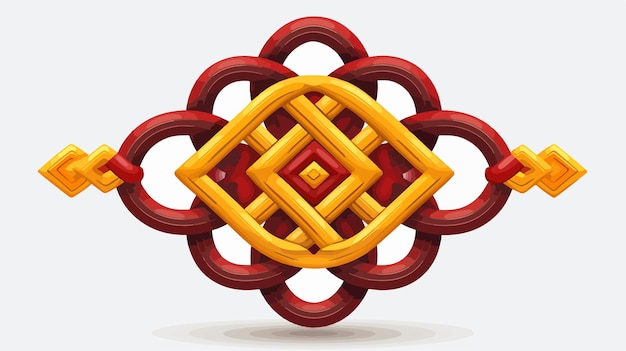 Vector endless knot symbol of eternal buddhism spirituality