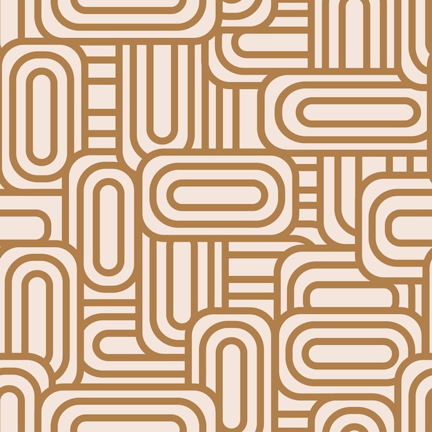 Endless vector abstract graphic pattern in brown pastel colors Geometric ornament for textiles packaging paper Seamless Repeat Pattern