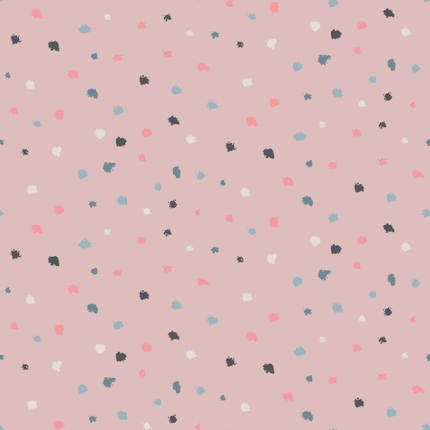 Endless vector backgrounds of simple primitive scratchy textures with dots stripes hearts