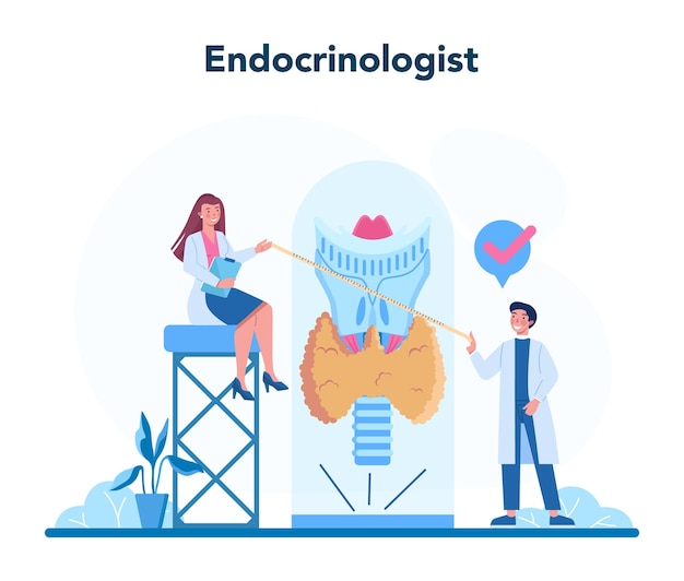 Endocrinologist concept illustration