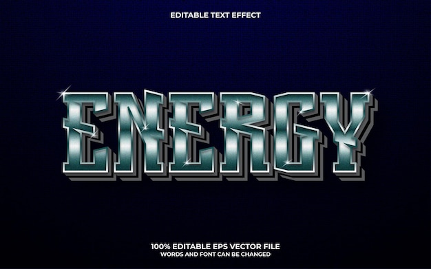 Energy 3d editable text effect