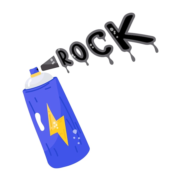 An energy drink in flat editable icon sticker