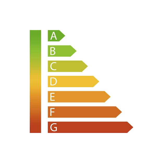 Energy efficiency rating icon Vector illustration EPS