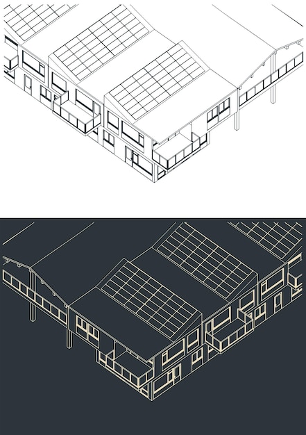 Energy efficient townhouse sketch