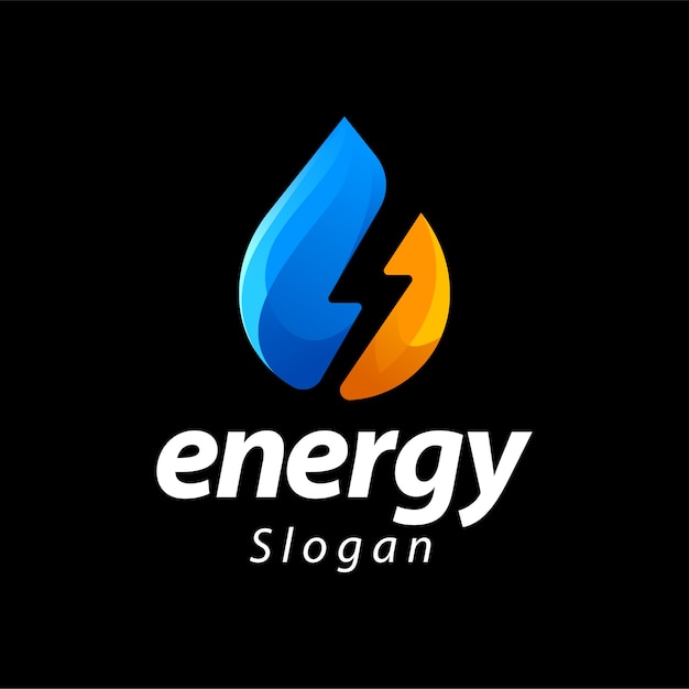 energy gradient color logo design