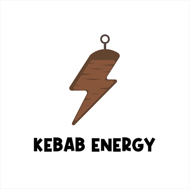 Energy Kebab Meat Unique Illustration Logo