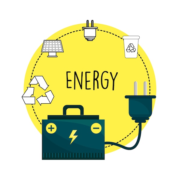 energy logger and environment care icons