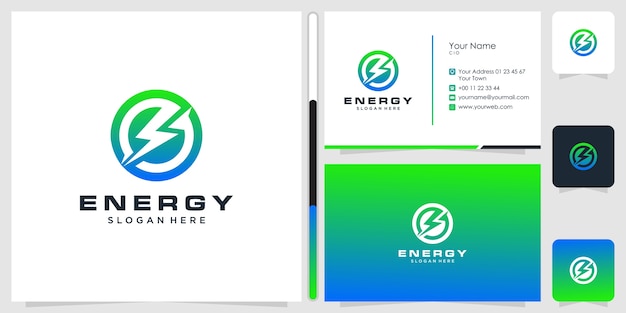 energy logo design and business card.