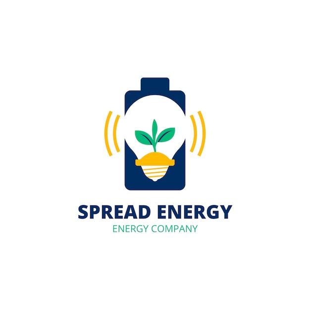 Energy logo design template