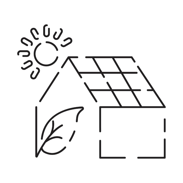 Energy sources types and renewable energy or alternative line icon Vector dangers charging battery windmill hydroelectric station thermal plant energy saving light