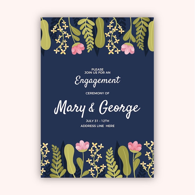 Engagement ceremony invitation template