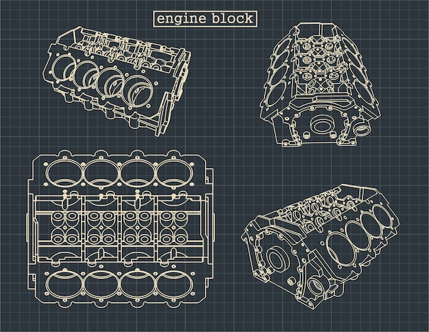 Engine block drawings