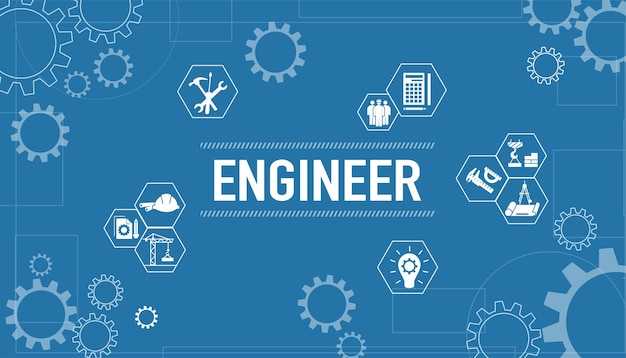 Engineer banner with text