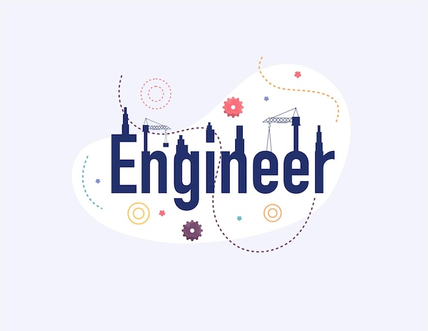 Engineer day illustration vector design for day of engineer event vector