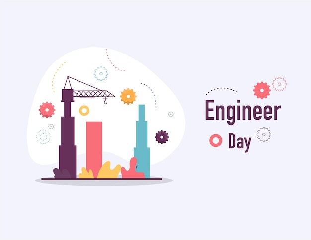 Vector engineer day illustration vector design for day of engineer event vector