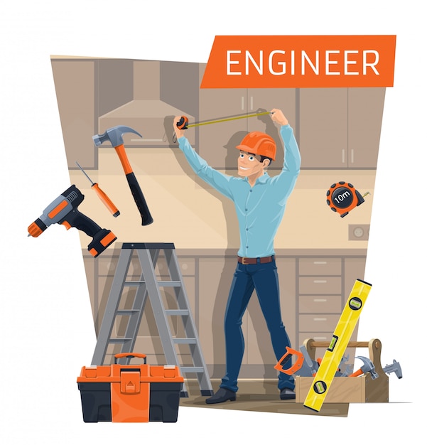 Engineer profession of construction industry