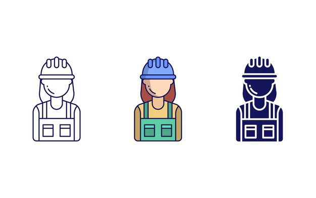 Engineer woman icon