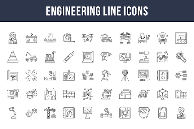 Engineering Line Icons