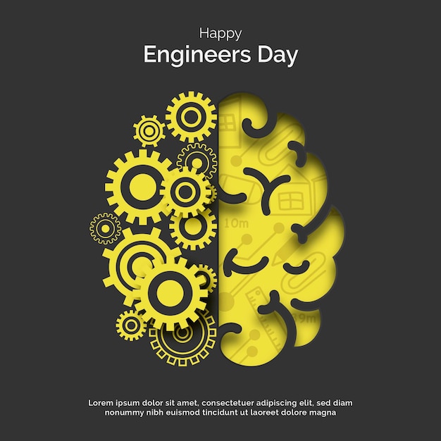 Vector engineers day concept