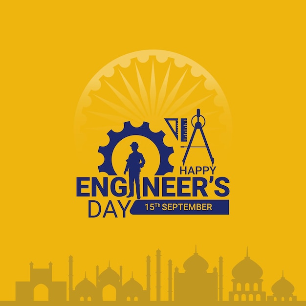 Vector engineers day in india is celebrated on september 15 vector illustration creative design banner