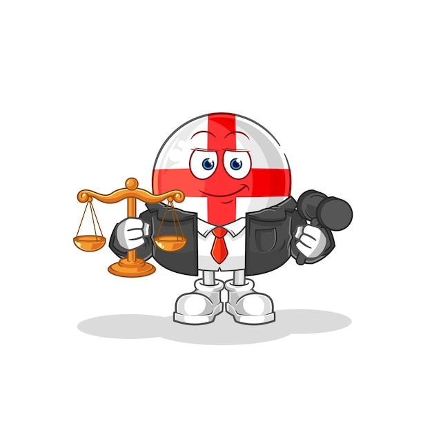 England lawyer cartoon cartoon mascot vector